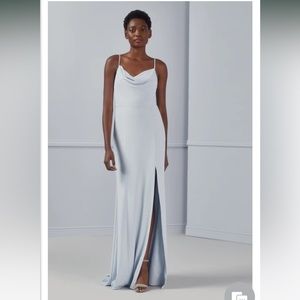 Amsale Tali dress in ice blue